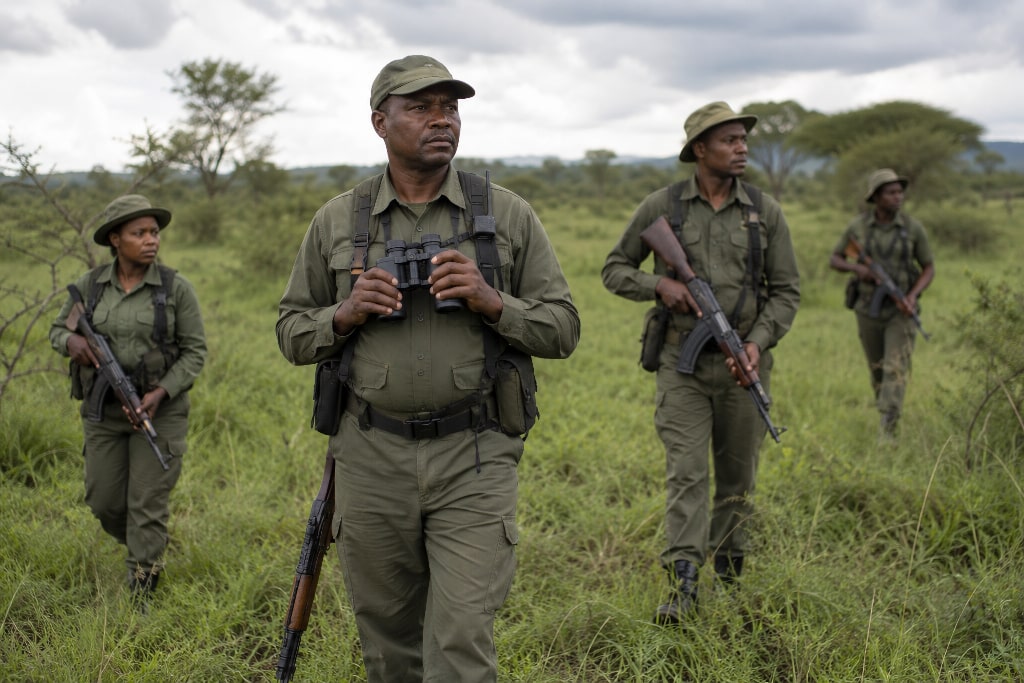 Rangers on patrol are often the first line of defence against wildlife crime in protected areas.